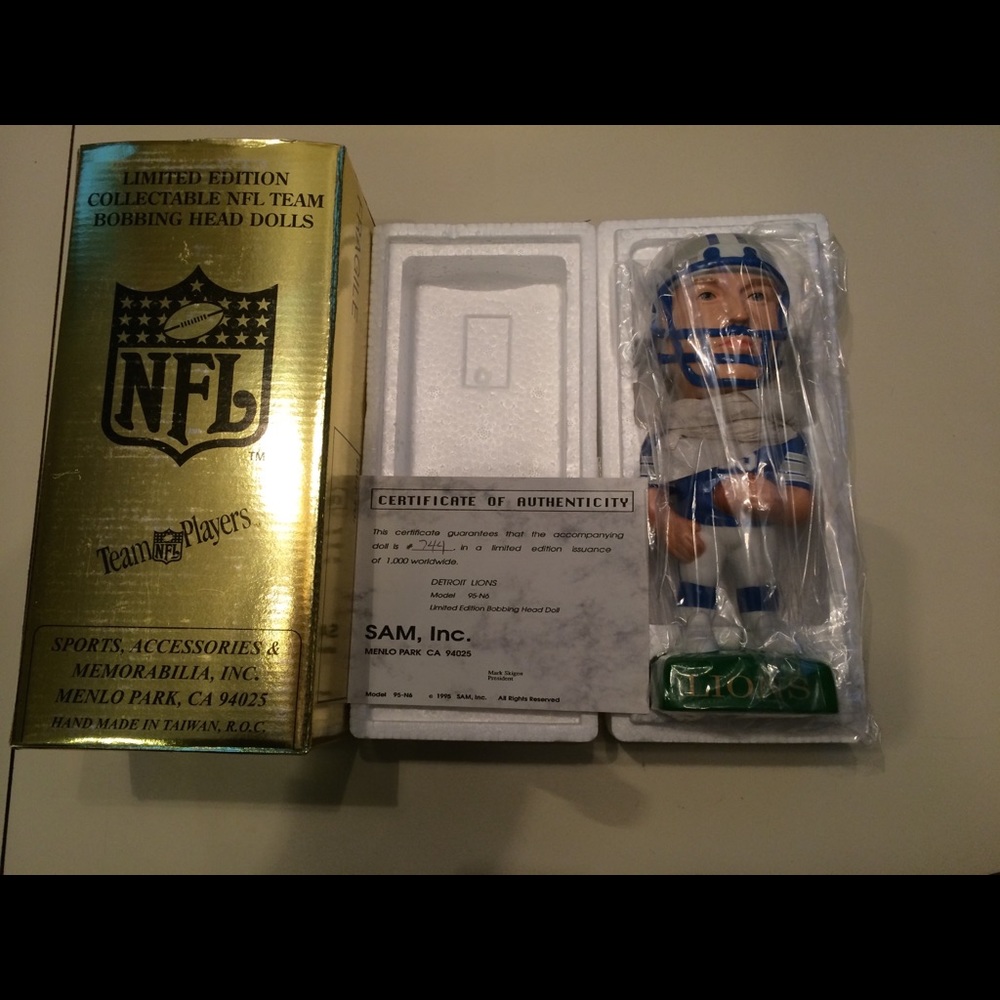 ❤️SOLD❤️DETROIT LIONS 1995 BOBBING HEAD NODDER VERY RARE - Picture 2 of 10